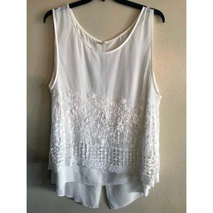 Adiva Creamy White Sleeveless Blouse